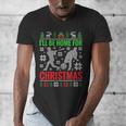 I'Ll Be Home For Christmas Baseball Xmas Men's V-Neck T-Shirt I'Ll Be Home For Christmas Baseball Xmas Men's V-Neck T-Shirt