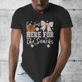 I'm Just Here For The Snacks Baseball Coquette Game Day Girl Men's V-Neck T-Shirt