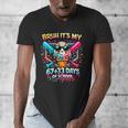 It's My 6733 Days Of School Baseball Ice Cream Dripping Men's V-Neck T-Shirt