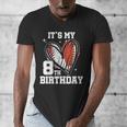 It's My 8th Birthday Baseball Football Heart 8 Year Old Men's V-Neck T-Shirt It's My 8th Birthday Baseball Football Heart 8 Year Old Men's V-Neck T-Shirt