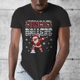 Jingle Ballers Plaid Santa Dabbing Baseball Christmas Men's V-Neck T-Shirt Jingle Ballers Plaid Santa Dabbing Baseball Christmas Men's V-Neck T-Shirt