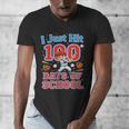 I Just Hit 100 Days Of School Baseball 100th Day Boys Kids Men's V-Neck T-Shirt