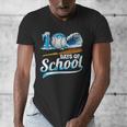 Kid 100 Days Of School Drip Baseball Ice Cream 100th Day Boy Men's V-Neck T-Shirt Kid 100 Days Of School Drip Baseball Ice Cream 100th Day Boy Men's V-Neck T-Shirt