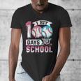 Kids 100 Days Of School Boys 100th Day Baseball Drip Toddler Men's V-Neck T-Shirt Kids 100 Days Of School Boys 100th Day Baseball Drip Toddler Men's V-Neck T-Shirt