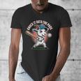 Knock It Outa The Park Baseball Goat Home Run Men's V-Neck T-Shirt Knock It Outa The Park Baseball Goat Home Run Men's V-Neck T-Shirt