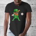 Leprechaun Playing Baseball St Patricks Day Sport Boys Men's V-Neck T-Shirt Leprechaun Playing Baseball St Patricks Day Sport Boys Men's V-Neck T-Shirt