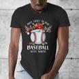 Most Likely To Play Baseball With Santa Christmas Xmas Men's V-Neck T-Shirt Most Likely To Play Baseball With Santa Christmas Xmas Men's V-Neck T-Shirt