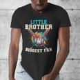 Little Brother Biggest Fan Baseball Cream Drip Crossed Bats Men's V-Neck T-Shirt