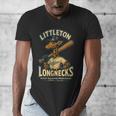 Littleton Longnecks Retro Minor League Baseball Men's V-Neck T-Shirt