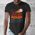 Love Is Our Home Run Baseball Valentine Couple Men's V-Neck T-Shirt Love Is Our Home Run Baseball Valentine Couple Men's V-Neck T-Shirt