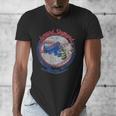 Lynyrd Skynyrd Skeleton Baseball Gun US Flag Cowboy Rock Fan Men's V-Neck T-Shirt