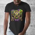 Mardi Gras Baseball Jester Hat New Orleans Men Women Kid Men's V-Neck T-Shirt Mardi Gras Baseball Jester Hat New Orleans Men Women Kid Men's V-Neck T-Shirt