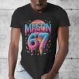 Mason 67 Meme Ice Cream Baseball Drip Men's V-Neck T-Shirt Mason 67 Meme Ice Cream Baseball Drip Men's V-Neck T-Shirt