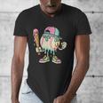 Melted Ice-Cream Baseball Mascot Pastel Pop Men's V-Neck T-Shirt Melted Ice-Cream Baseball Mascot Pastel Pop Men's V-Neck T-Shirt