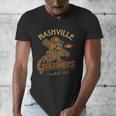 Nashville Gnawers Retro Minor League Baseball Men's V-Neck T-Shirt Nashville Gnawers Retro Minor League Baseball Men's V-Neck T-Shirt