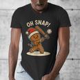 Oh Snap Gingerbreadman Baseball Christmas Men Boys Toddlers Men's V-Neck T-Shirt Oh Snap Gingerbreadman Baseball Christmas Men Boys Toddlers Men's V-Neck T-Shirt