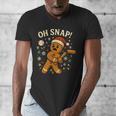 Oh Snap Gingerbreadman Christmas Baseball Men's V-Neck T-Shirt Oh Snap Gingerbreadman Christmas Baseball Men's V-Neck T-Shirt
