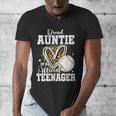 Proud Auntie Of An Official Teenager 13th Birthday Baseball Men's V-Neck T-Shirt Proud Auntie Of An Official Teenager 13th Birthday Baseball Men's V-Neck T-Shirt