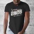 Proud Senior Grandma Class Of 2026 Baseball Graduate Leopard Men's V-Neck T-Shirt Proud Senior Grandma Class Of 2026 Baseball Graduate Leopard Men's V-Neck T-Shirt