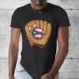 Puerto Rican Flag Baseball Player Boricua Pride Beisbol PR Men's V-Neck T-Shirt Puerto Rican Flag Baseball Player Boricua Pride Beisbol PR Men's V-Neck T-Shirt