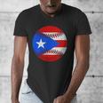 Puerto Rico Baseball Flag Boricua Beisbol Fan Gear Men's V-Neck T-Shirt Puerto Rico Baseball Flag Boricua Beisbol Fan Gear Men's V-Neck T-Shirt