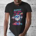 Respect The Drip Baseball Bat Sunglasses Mascot Men's V-Neck T-Shirt Respect The Drip Baseball Bat Sunglasses Mascot Men's V-Neck T-Shirt