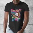 Respect The Drip Baseball Drip Glove Youth Boys Girls Player Men's V-Neck T-Shirt