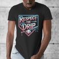 Respect The Drip Baseball Player Men's V-Neck T-Shirt