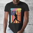 Retro Baseball Drip Boys Ice Cream Patriotic American Flag Men's V-Neck T-Shirt Retro Baseball Drip Boys Ice Cream Patriotic American Flag Men's V-Neck T-Shirt
