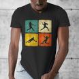 Retro Style Baseball Lover Playing Men Women Kids Baseball Men's V-Neck T-Shirt