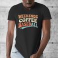 Weekends Coffee Baseball Retro Vibes Men's V-Neck T-Shirt Weekends Coffee Baseball Retro Vibes Men's V-Neck T-Shirt
