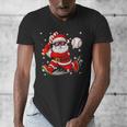 Santa Baseball Christmas Pajamas Xmas Men Boy Toddlers Men's V-Neck T-Shirt Santa Baseball Christmas Pajamas Xmas Men Boy Toddlers Men's V-Neck T-Shirt