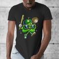 Shamrock Lucky Clover Baseball Patricks Day Family Matching Men's V-Neck T-Shirt