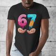Six Seven 6-7 Baseball Ice Cream Drip 67 Meme Hands Men's V-Neck T-Shirt Six Seven 6-7 Baseball Ice Cream Drip 67 Meme Hands Men's V-Neck T-Shirt