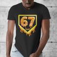 Six Seven 67 Meme Gen Alpha Slang Baseball 101 Men's V-Neck T-Shirt