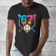 Six Seven Baseball Ice Cream Drip Cool 67 Gen Alpha Slang Men's V-Neck T-Shirt
