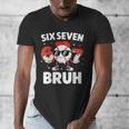 Six Seven Bruh Valentines Baseball Kids 67 Valentine Boys Men's V-Neck T-Shirt