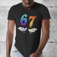Six Seven Ice Cream Drip Cool Meme 67 Number Baseball Men's V-Neck T-Shirt