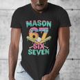 Six Seven Meme Mason Ice Cream Drip Baseball Number 67 Men's V-Neck T-Shirt