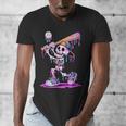 Skeleton Baseball Drip Boys Youth Kids Halloween Men's V-Neck T-Shirt Skeleton Baseball Drip Boys Youth Kids Halloween Men's V-Neck T-Shirt