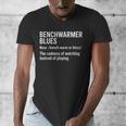 Sport Definition Baseball Soccer Benchwarmer Blues Men's V-Neck T-Shirt