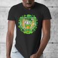St Patrick Day Baseball Drip Ice Cream Baseball Home Plate Men's V-Neck T-Shirt St Patrick Day Baseball Drip Ice Cream Baseball Home Plate Men's V-Neck T-Shirt