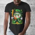 St Patricks Day Baseball Ice Cream Baseball Player Cartoon Men's V-Neck T-Shirt St Patricks Day Baseball Ice Cream Baseball Player Cartoon Men's V-Neck T-Shirt