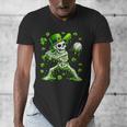St Patricks Day Baseball Skeleton Irish Leprechaun Hat Boys Men's V-Neck T-Shirt