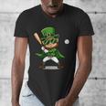 St Patrick’s Day Leprechaun Baseball Irish Graphic Men's V-Neck T-Shirt St Patrick’s Day Leprechaun Baseball Irish Graphic Men's V-Neck T-Shirt