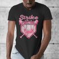 Strike Out Breast Cancer Baseball Drip For Boys Youth Men's V-Neck T-Shirt Strike Out Breast Cancer Baseball Drip For Boys Youth Men's V-Neck T-Shirt