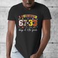 I Survived 6733 Days Of 4th Grade Baseball Football 100 Day Men's V-Neck T-Shirt