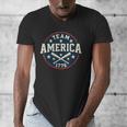 Team America 1776 4th Of July Patriotic Baseball Men's V-Neck T-Shirt Team America 1776 4th Of July Patriotic Baseball Men's V-Neck T-Shirt