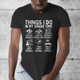 Things I Do In My Spare Time Baseball Lover Men's V-Neck T-Shirt