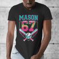Trendy Mason 67 Mem Ice Cream Drip Baseball Birthday Costume Men's V-Neck T-Shirt